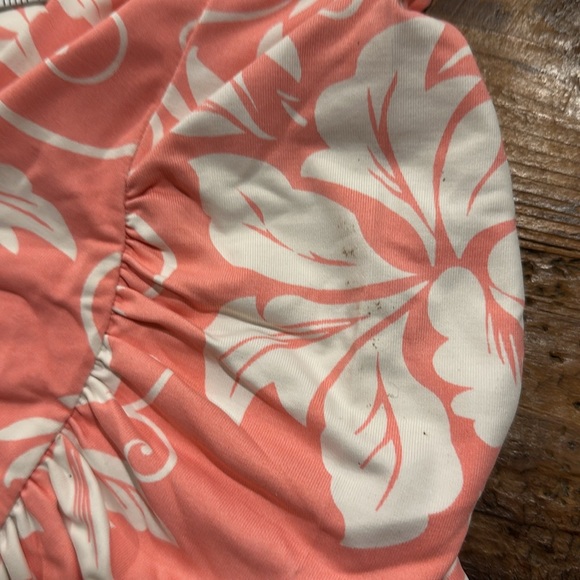 Hang Ten Women's Med Surf Shirt Sun Tee UPF 50+ Back Zip Pocket - Pink Floral - Picture 11 of 11